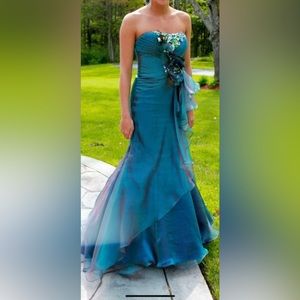 Peacock Mermaid Prom Dress